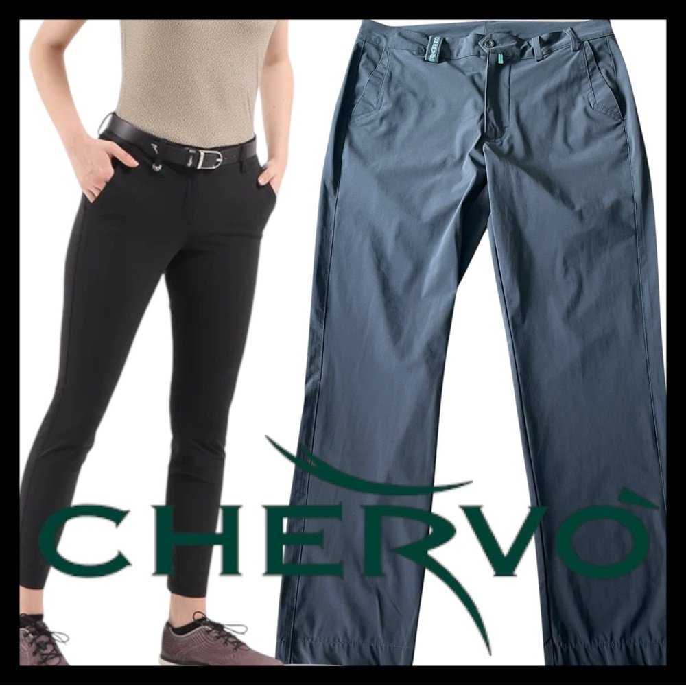 Chervo Black Tapered Leg Golf Pants (8)